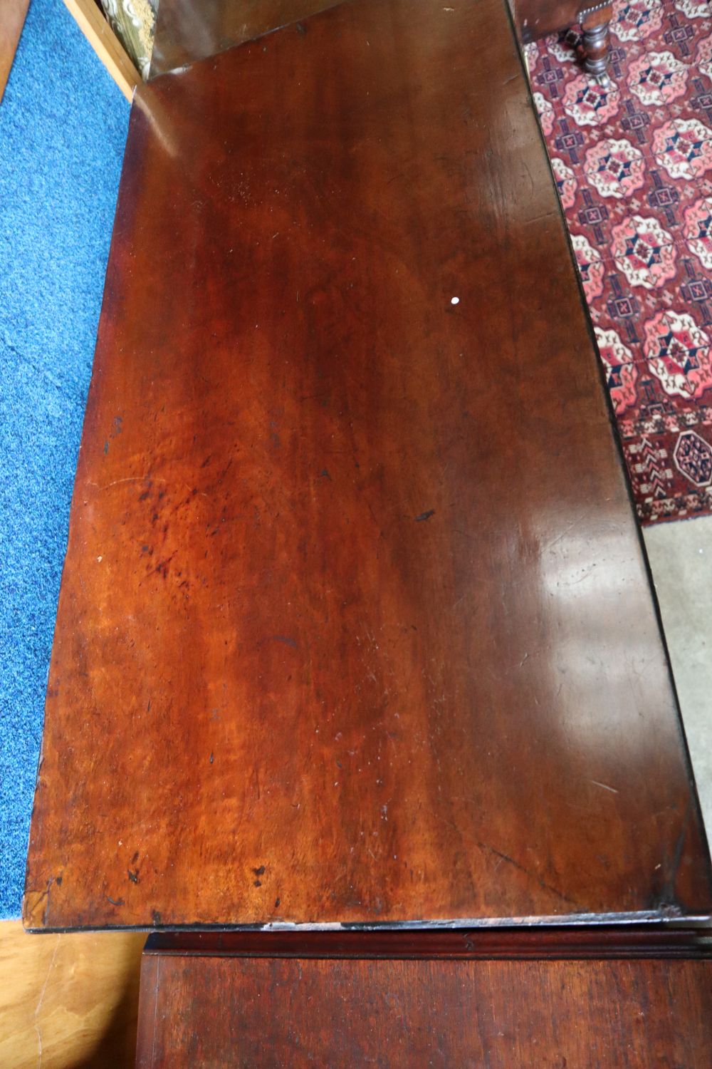 A Regency mahogany secretaire chest, width 90cm depth 44cm height 105cm